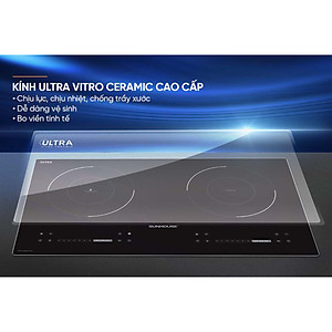 Bếp đôi điện từ hồng ngoại Sunhouse SHB81011-EC - Hàng chính hãng