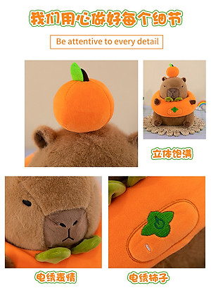 GẤU BÔNG CAPYBARA – CHUỘT LANG NƯỚC ĐỘI TRÁI CAM DỄ THƯƠNG | THÚ BÔNG SIÊU MỊN 25CM