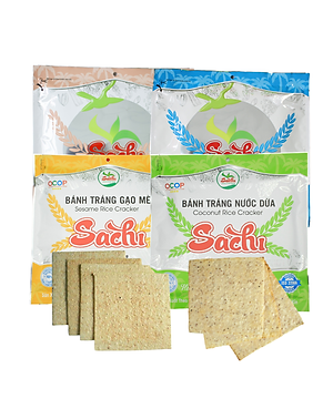Thùng 25 Gói Loại 75Gram, Bánh Tráng Gạo Mè Cao Cấp Nướng Sẵn Sachi