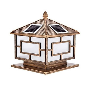 Đèn Trụ Cổng Năng Lượng Mặt Trời, Kết Hợp Dùng Điện 220V Chống Nước Cao Cấp