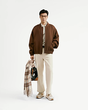 Quần jean nam màu Be Form Straight cropped - ROUTINE 10S25DPA018