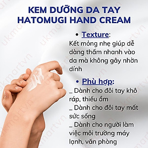 Kem Dưỡng Da Tay Hatomugi The Hand Cream (Tuýp 65g)