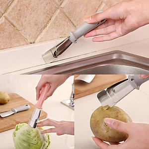 (Combo 2) Dụng cụ rã đá đông tủ lạnh, tỉa rau củ quả, dụng cụ nhà bếp đa năng - Henrysa