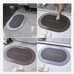 Thảm Lau Chân Nhà Tắm Đa Năng Chất Liệu Chống Trơn Trượt Cao Cấp, Thấm Hút Tốt 40x60cm Chính Hãng TOKDODO -( Màu Và Chữ Ngẫu Nhiên)