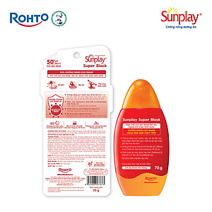 Kem chống nắng Sunplay cực mạnh dạng sữa Sunplay Super Block SPF 81, PA++++ 70g