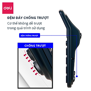 Máy Tính Để Bàn 12 Số Deli - Phù Hợp Kinh Doanh Văn Phòng Tính Chính Xác Cao Tiện Lợi - E837 TE837C