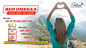 Sakura Red Omega 3 Ultra Krill Oil 500MG – Viên uống bổ sung các dưỡng chất cần thiết cho Mắt – Não – Tim Mạch