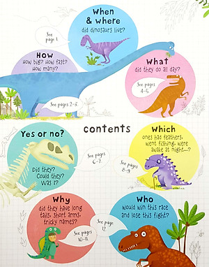 Sách tương tác tiếng Anh - Usborne Lift-the-flap Questions and Answers about Dinosaurs