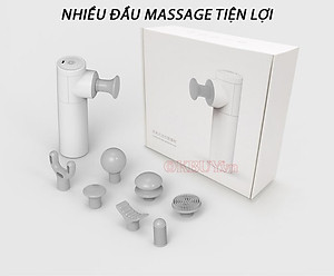 Súng massage cầm tay mini 7 đầu Puli PL-657, thiết kế mới cán tay cầm dài