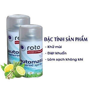 Combo 2 chai xịt phòng RT300 mùi chanh sả, giúp khử mùi, làm sạch không khí, tạo cảm giác dễ chịu