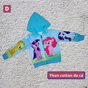 Áo khoác bé gái hình ngựa Pony từ 11-43kg - Áo lạnh nữ - PONY - Thun cotton da cá in 3D cực chất- Hương Nhiên