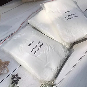 Đất Sét Màu Trắng Nhật Tự Khô 100g Nặn Mô Hình Tượng Búp Bê Gốm Tò He Xốp An Toàn Cho Bé Không Dính Giá Rẻ Giao Hỏa Tốc