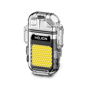 Vỏ Hột Quẹt Bật Lửa Sạc Điện Cổng USB Hojon F33 Plasma 2 Tia Chống Nước Tiêu Chuẩn IP56 Kiêm Đèn Pin Siêu Sáng 3 Chế Độ - Nhiều Màu