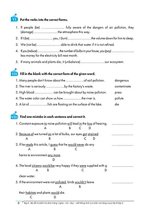 Sách Big 4 Bộ Đề Tự Kiểm Tra 4 Kỹ Năng Nghe - Nói - Đọc - Viết (Cơ Bản Và Nâng Cao) Tiếng Anh Lớp 8 Tập 2