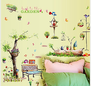 Decal dán tường vườn âm nhạc