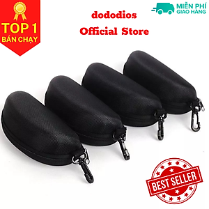 Hộp Đựng Kính Thể Thao Cao Cấp, hộp đựng kính bơi, hộp đựng kính râm, hộp đựng kính mát - Bao Vải Dây Kéo Đựng Mắt Kính Có Móc Treo Để Vừa Kính Bảo Hộ Size Lớn Nhất Hãng dododios
