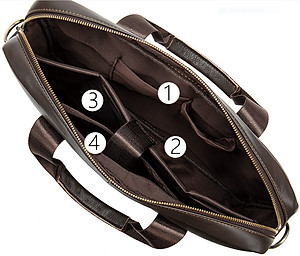 Túi xách nam da bò thật cao cấp phong cách mới 15,6"