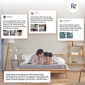 Nệm Foam Nest Ru9 15cm Cao Cấp | Ngăn Cách Chuyển Động | 2 Lớp Foam Nâng Đỡ | 6 Kích Thước