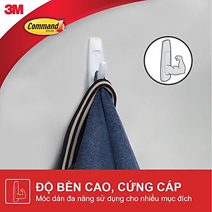 Bộ 10 Móc dán tường Command 3M chịu lực 2.2kg - Gói siêu ưu đãi, độ bền cao, bám cực chắc, tháo cực dễ 17008EXVP