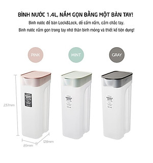 Bình Nước Nhựa Handle Bottle Lock&Lock HAP817 HAP818, Hàng chính hãng, nhựa PP, nắp đậy tiện lợi, dung tích lớn- JoyMall