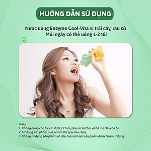 Combo 4 Hộp Nước Uống Bổ Sung Enzyme Chiết Xuất Từ Trái Cây và Rau Củ Hỗ Trợ Tiêu Hoá, Thanh Lọc Cơ Thể Coolvita - Hộp 7 Túi