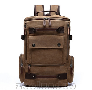 Balo du lịch nam vải canvas cao cấp Dành Cho Đi Học, Dã Ngoại, Đi Phượt, Đựng Laptop (14-17")