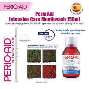 Nước súc miệng ngăn mảng bám, chống viêm Perio.Aid Intensive Care 150ml
