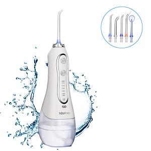 Máy Tăm Nước Cầm Tay H2OFloss HF-6 Sạch Răng Màu Trắng - Hàng Chính Hãng