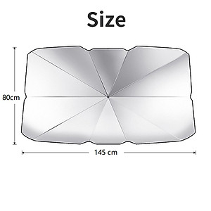 Ô che nắng, chắn tia UV kính lái ô tô đa năng - Chất liệu: (vải dù) keo bạc titan - Kích thước: 80x145cm