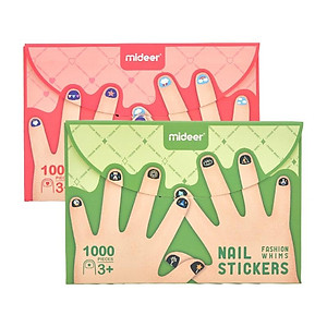 Sticker dán móng tay cho bé Mideer Nail stickers Mideer 4 mẫu miếng dán móng tay giả cho bé gái