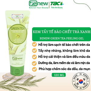 Tẩy Tế Bào Chết Trà Xanh Hàn Quốc Benew Green Tea Peeling Gel (120ml)