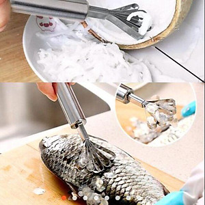 Dụng Cụ Đánh Vảy Cá, Nạo Dừa 5 Cánh Tiện Lợi Dài 19cm