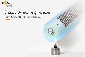Máy Sưởi Ấm Gốm Bear DNQ-C20B1 Không Làm Khô Da Công Suất 2000W - Hàng Chính Hãng