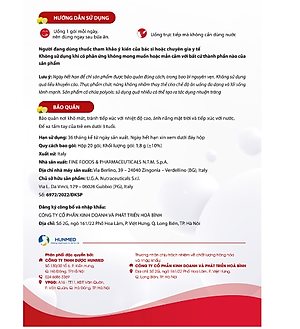 Sắt Bột Buccal Tan Ngay Trong Miệng Ferrolip ( hộp 20 gói) dự phòng thiếu máu cho người lớn, mẹ bầu 