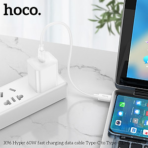 Cáp SẠc Nhanh Dành Cho Hoco X96 Type C To Type C 60W 3A Dây Dài 1M Hàng Chính Hãng