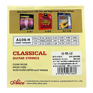 Dây Nylong Lẻ Dùng Cho Đàn Guitar Classic I Dây Lẻ Đàn Guitar Classic I Dây nilong mềm bấm không đau tay Alice 106