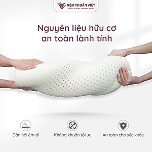 Gối Nằm Cao Su Thuần Việt - Thiết Kế Lượn Sóng, Êm Ái, Giảm Đau Gáy Cổ