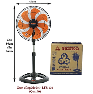Quạt Lỡ Thân Sắt Senko LTS1636 (Hàng Chính Hãng) - Giao màu ngẫu nhiên
