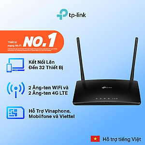 Bộ Phát Wifi 4G LTE TP-Link TL-MR6400 Chuẩn N 300Mbps - Hàng Chính Hãng