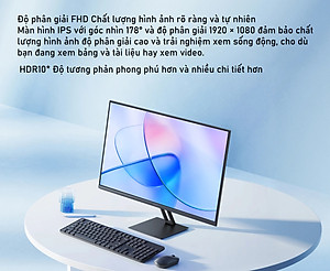 Màn hình máy tính Xiaomi 27inch Tấm nền IPS 1080P Chuẩn Vesa A27i - Hàng chính hãng