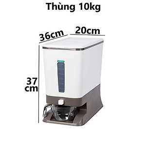 Thùng Đựng Gạo, Ngũ Cốc Thông Minh Kèm Cốc Vo Gạo