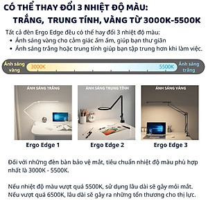 Đèn bàn học bảo vệ mắt DandiHome Ergo Edge chống cận để làm việc, học tập có thể kéo dài và gấp gọn - 3 phiên bản