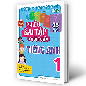 Combo Phiếu Bài Tập Cuối Tuần Toán, Tiếng Việt, Tiếng Anh Lớp 1
