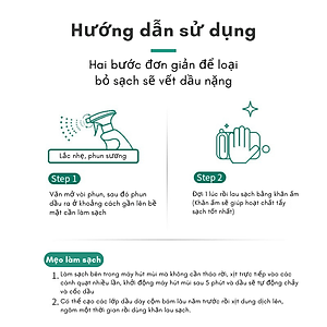 Bình xịt vệ sinh đa năng, xịt nhà bếp bám dầu mỡ, tẩy các vết ố bẩn, giệt vi khuẩn có hại chuyên tẩy dầu mỡ, tẩy nhà bếp, tẩy hút mùi, bếp gas, bếp từ, đáy xoong, đáy chảo - Hàng chính hãng