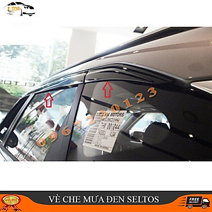 Vè che mưa nhựa đen Thái chuẩn form xe KIA SELTOS 2020- 2021