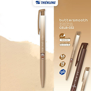 Combo 5/10/20 Bút gel B - Buttersmooth Gel Thiên Long GELB-032 - Premium Tip viết êm, trơn - Mực Xanh - Thân ngẫu nhiên