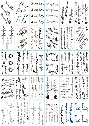 530 Hình Xăm Dán Tattoo Nam Thần Chết Mặt Trời Chữ Cái Vết Thương