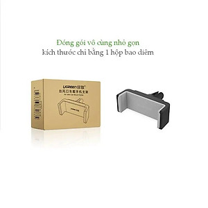 Ugreen UG30283LP120TK Màu Đen Giá Kẹp điện thoại trên khe thông gió ô tô - HÀNG CHÍNH HÃNG
