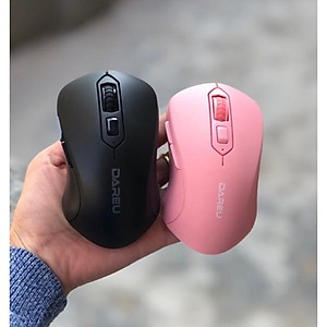 Chuột không dây DAREU LM115G Black - Pink - Hàng Chính Hãng