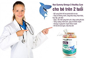 Omega-3 Úc Cho Bé Healthy Care Gummy Omega-3 Dạng Kẹo Dẻo Giúp Phát Triển Não Bộ Tăng Khả Năng Nhận Thức, Tập Trung Và Ghi Nhớ Tăng Hệ Miễn Dịch, Bổ Cho Tim Và Mắt – Hộp 250 Viên